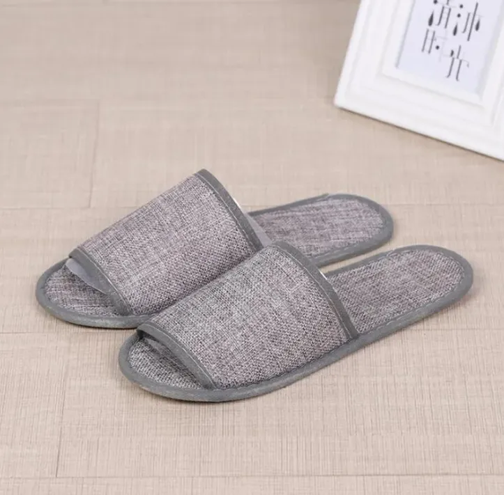 Top quatilly Cotton Linen isen одноразовые тапочки против SLIP Travel Hotel Spa Home Гость