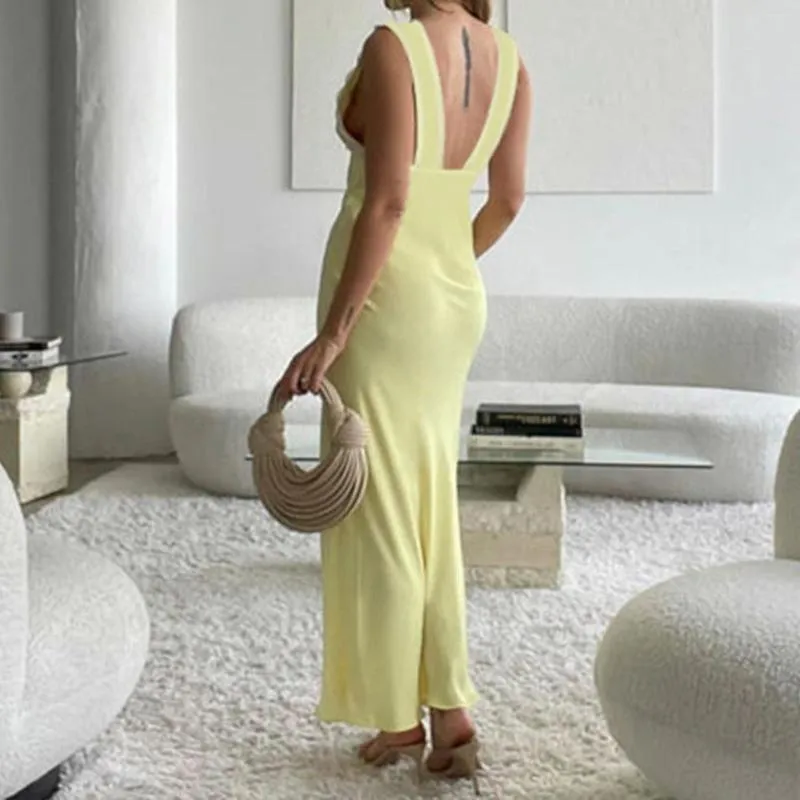 Cocktail Tunic Dress Floral Printed Summer Maxi Dress Slim Fit Women Ankle- Length Sleeveless Deep V Neck Y2K Style from Dhgate Basic & Casual Dresses  - price 37.3