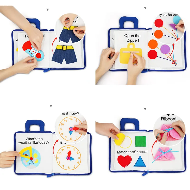 Juguetes Montessori Para Niños, Libros Para Bebés De 1 Año, Aprendizaje  Educativo, Libro De Cuentos De Actividades De Tela Silenciosa 3D Para Niños  Pequeños, Regalos De 2 Años De 32,55 €