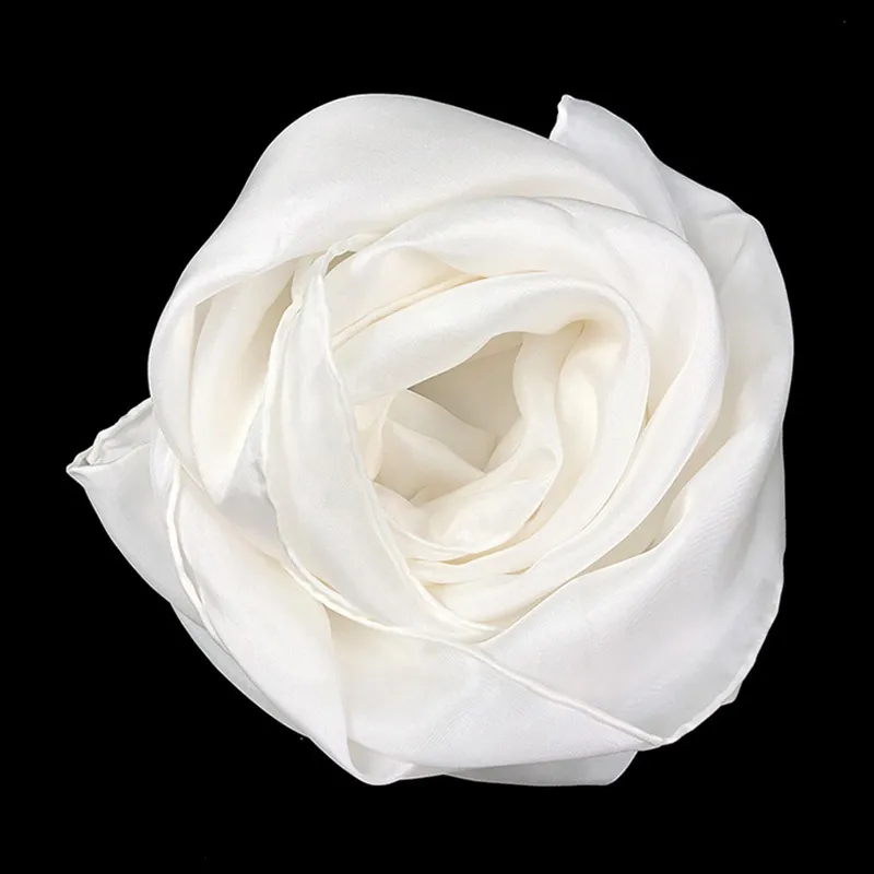 Sarongs 100% Pure Silk Plain White 8mm Habotai Hand Rolled Lady Long Silk Scarf för målning och färgning 230609