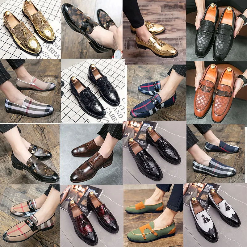 Zapatos transpirables Leford de marca de lujo para hombre, decoración cómoda con lazo, tacón bajo, puntiagudos, zapatos clásicos de cuero versátiles, talla 38-48