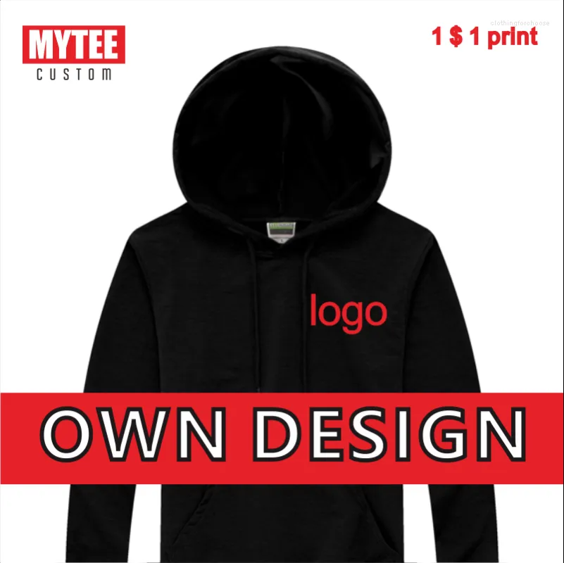 Erkek Hoodies MyTee Hooded Sweater İnce Sweatshirt İşlemeli Özel Logo Şirketi Hoodie Açık Moda Tops