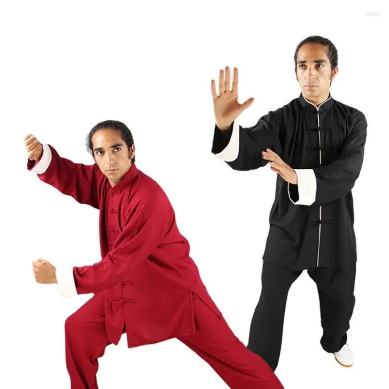 Vêtements ethniques Wu Shu Tai Chi uniforme d'entraînement hommes coton lin été chinois Kungfu costumes femmes Arts martiaux Performance vêtements haut