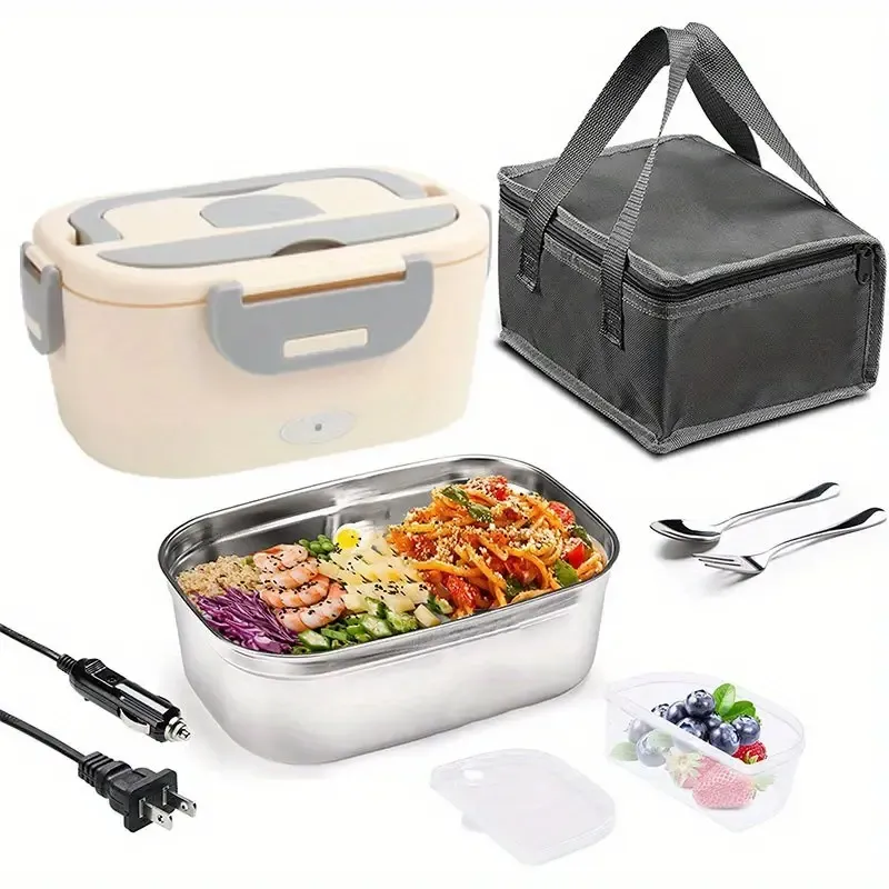 Electric Heated Car Plug Heating Lunch Box Portable Food Warmer 12