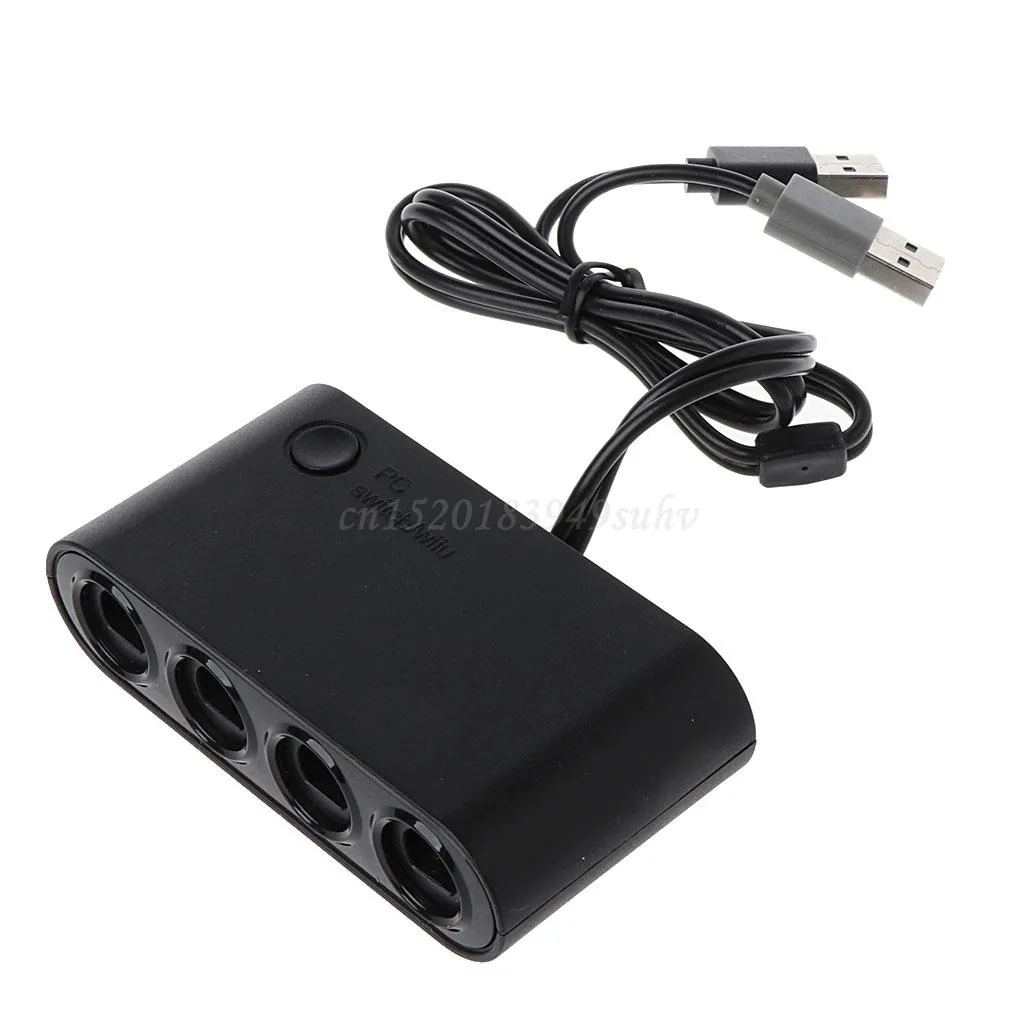 Adapter 3 w 1 4 porty uchwyt GC do adaptera konwertera WiiU/PC/przełącznik do gry na PC GameCube GC Akcesoria