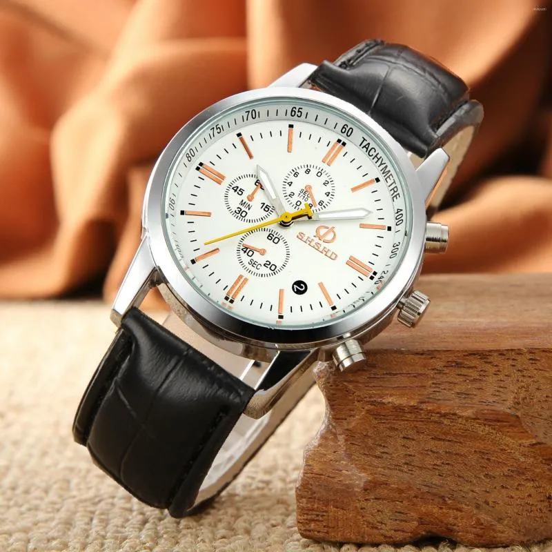 Relojes De Pulsera Reloj Hombre Casual Relojes Deportivos Banda De Cuero Analogico Cuarzo Reloj Hombre Relogio Masculino De 8 33 DHgate