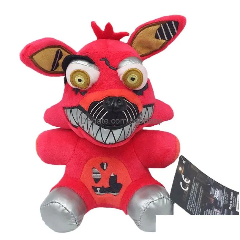 FNAF Plush Toys Freddy Bear Foxy Chica Clown Bonnie Animal Stuffed