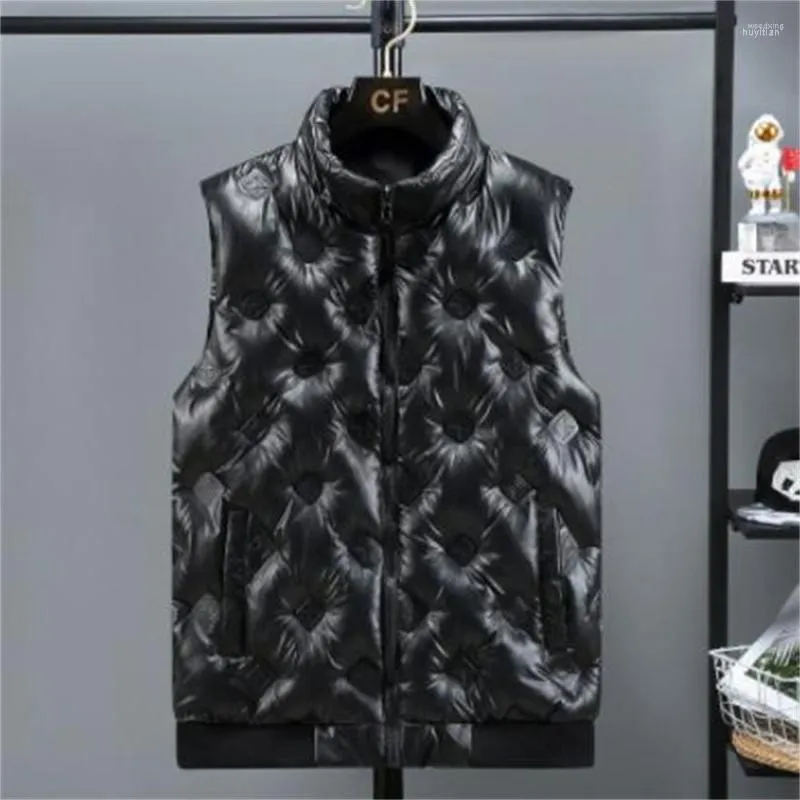 Мужские жилеты Мужские весенние куртки хлопка waitcoat 5xl Fall Glossy Gilet 2023 Зимние жилет