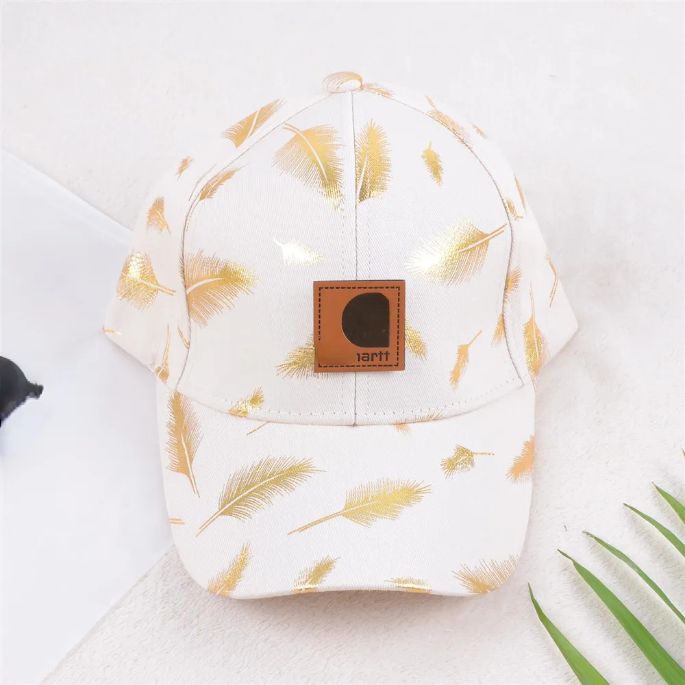 European and American Trend Bronzing Feather Baseball Cap Summer Sun Hat Travel Sun-Proof Hat Couples' Cap All-match