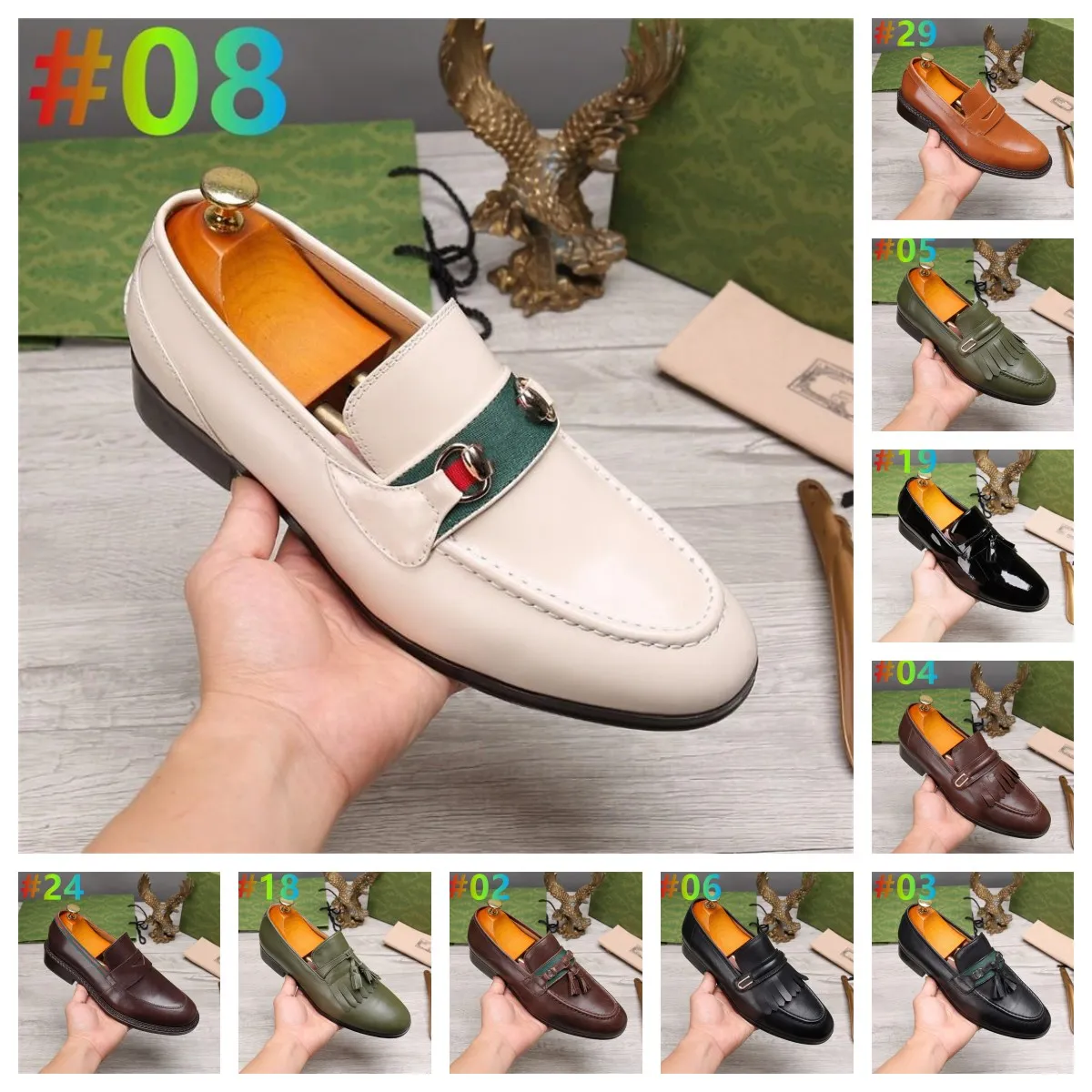 Lyxiga man skor klassisk mode italiensk stil äkta läder män loafers slip-on mens läder loafers god kvalitet män designer skor s