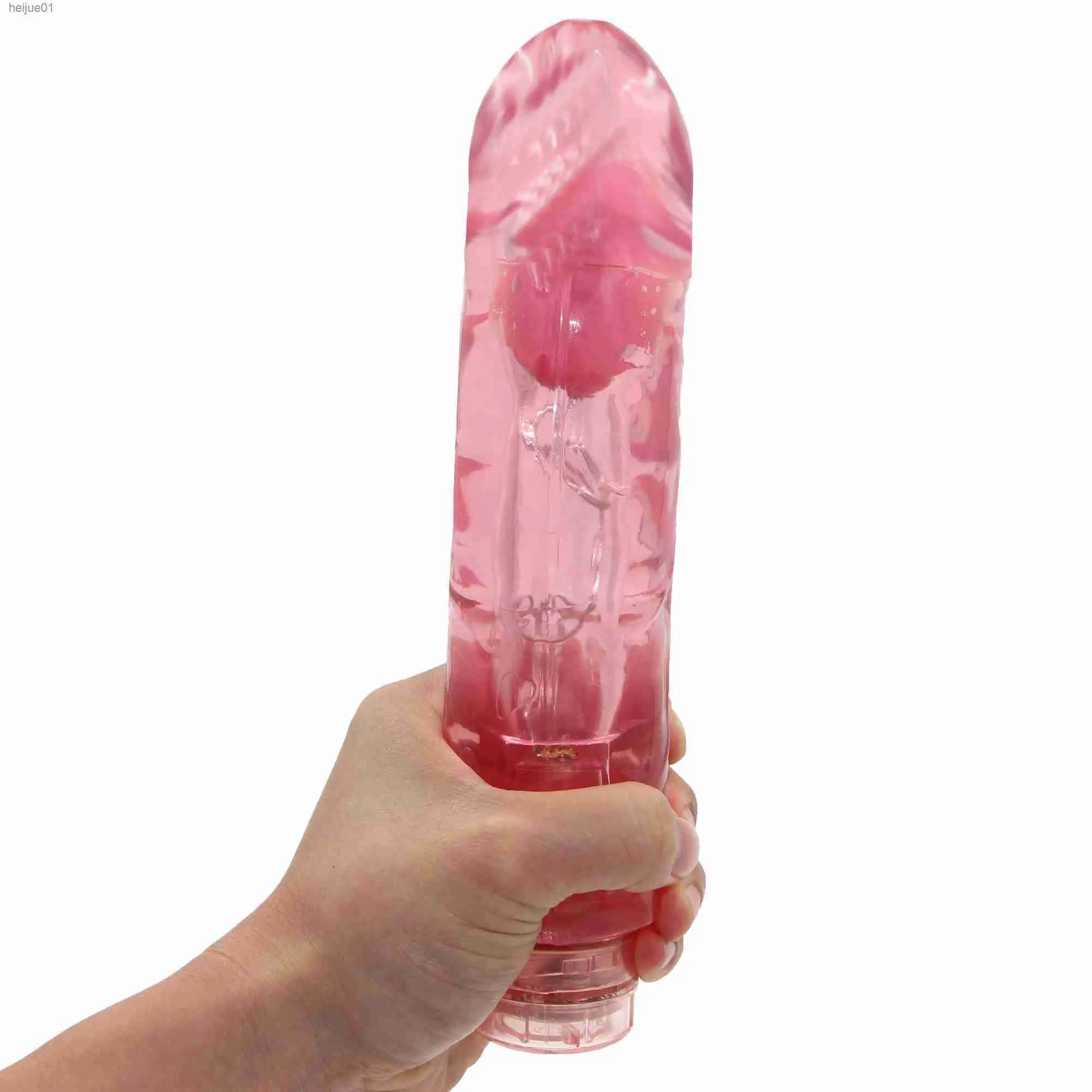 Большой толстый дилдо вибраторный желе, вибрирующий член реалистичный огромный пенис G-Spot Sex Toys для женщин Взрослые 18 Женщины-мастурбаторные магазины L230518