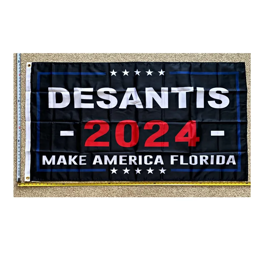 Latest Design 3x5 Feet 100D Polyester Ron Desantis Flag 90x150cm Home Garden Banner Decorations For US Presidential Election