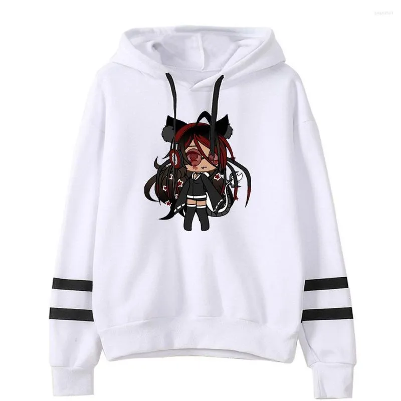 Moletom feminino Gacha Life Game fashion com capuz e orelhas de