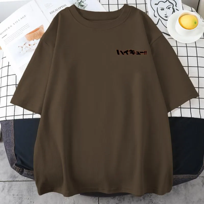 designer short sleeves t shirts Men's 2024 Haikyuu Anime Print Men Vintage Casual All-math Tops Breathable Street Hip Hop t shirt O-neck Mans Cotton Clo Ops