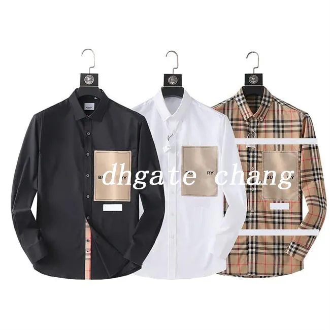 Designers de luxe Chemises habillées pour hommes Mode d'affaires Chemise décontractée Marques Hommes Chemises Printemps Slim Fit Chemises chemises de marque pour hommes Taille asiatique M-3XL 864425442