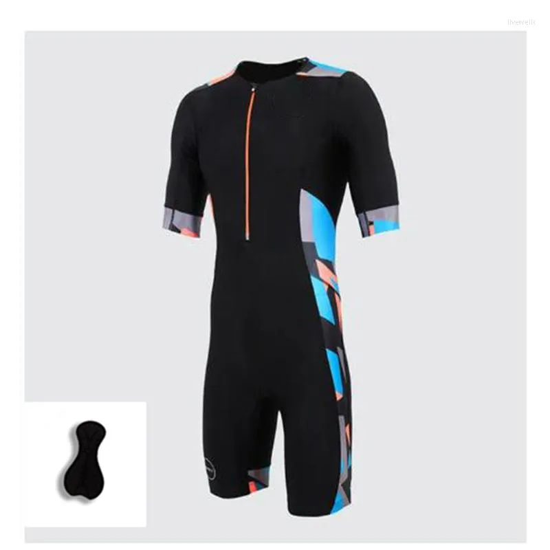 Completi da corsa Estate Uomo Triathlon Ciclismo Nuoto Corsa Bicicletta Tuta Roupas Ciclismo Mtb Abbigliamento bici