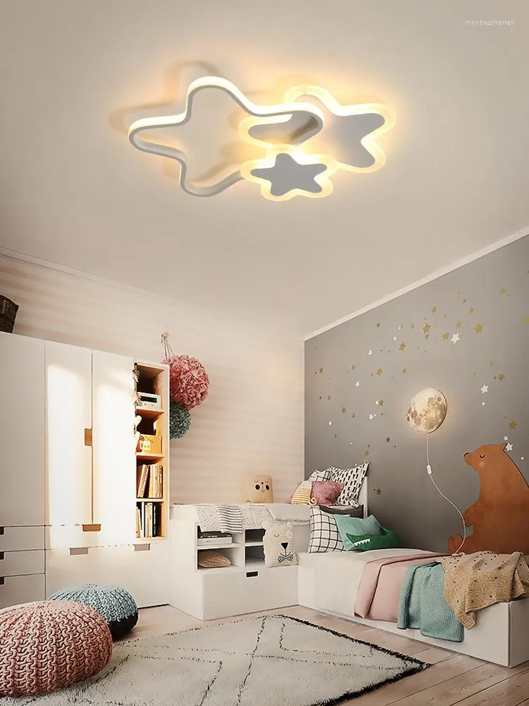 Plafonniers Enfants Chambre Lampe Garçons Chambre Nordique Simple Moderne Créatif Personnalité Dessin Animé Fille Éclairage