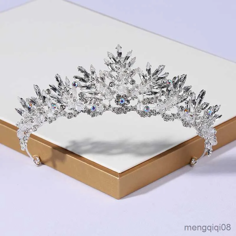 Düğün Saç Takı El Boncuklu benzersiz Noble Lüks Tiaras ve Taçlar Hediye Gelin R230612