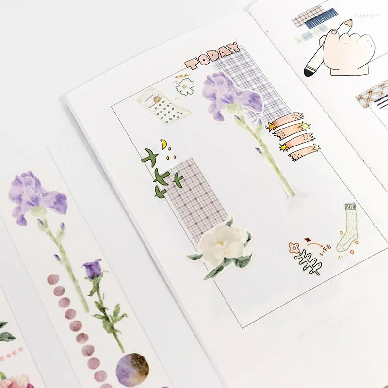 Gift Wrap 10m Fresh Amazing Flowers Special Oil Washi Tape Craft Supplies DIY Scrapbooking Card Making Decorative Plan Sticker
