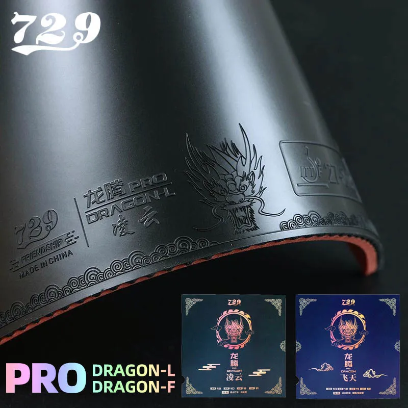 Raquetes de Tênis de Mesa Friendship 729 Pro Dragon F Pro Dragon L Borracha de Tênis de Mesa Especial 50º Aniversário Borracha de Ping Pong 230612