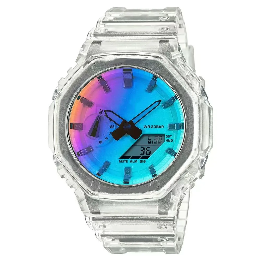 2023 Iced Out Watch Full Mens Sport's Sport Quartz Digital Watch Ultra Thin Dial القابلة للفصل