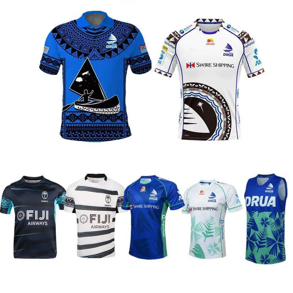 Fw23 Mens T Shirts New Style 2023 2024 Fijian DRUA Home Away Rugby