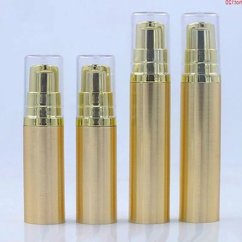 200 x Draagbare Goud Zilver Hervulbare Airless Flessen 1/3oz Lege Lotion Pomp Dispenser Voor Cosmetische Containersgood Vhmfu