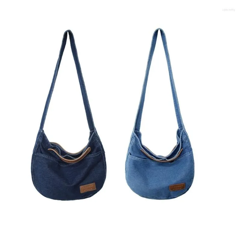 Shoulder Bags Denim Bag For Women Men Large Hobo Crossbody Tote Handbag Messenger Purse Satchel Fashion