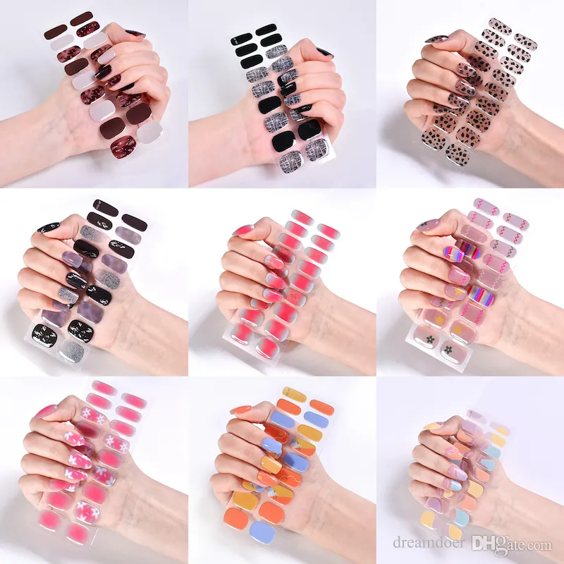 DHgate.com:Waterproof Nail Decals: 18 Tips 3D Gold UV Gel Vintage False ...