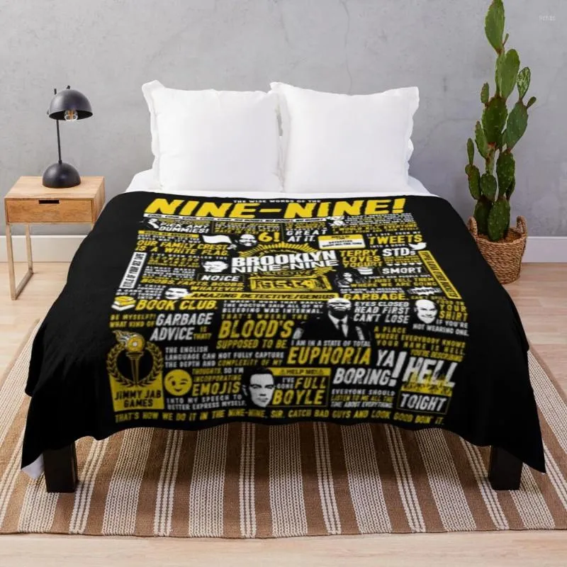 Couvertures Brooklyn Nine T-ShirtWise Words Of The Nine-Nine Throw Blanket Soft Big Beautiful Kid'S