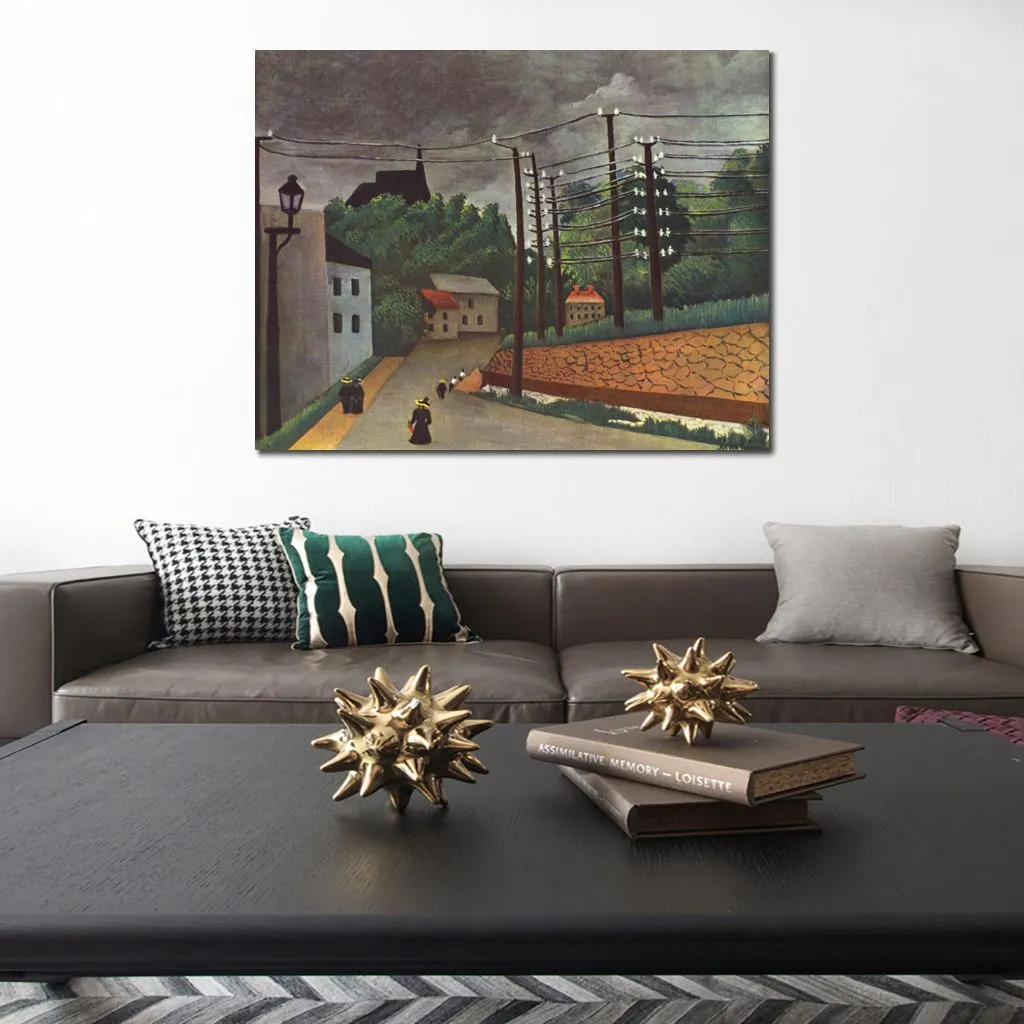 Jungle Landschap Canvas Art View van Malakoff Hauts De Seine Henri Rousseau Schilderij Handgemaakte Mooie Familiekamer Decor