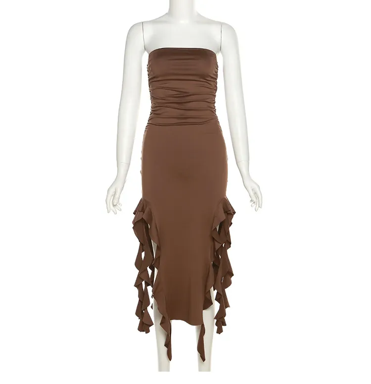 Casual Dresses For Women Asymmetrical Ruffle Tube... From Join3, $20.63 In Bulk | DHgate.Com Casual Dresses For Women Asymmetrical Ruffle Tube... From Join3, $20.63 In Bulk | DHgate.Com