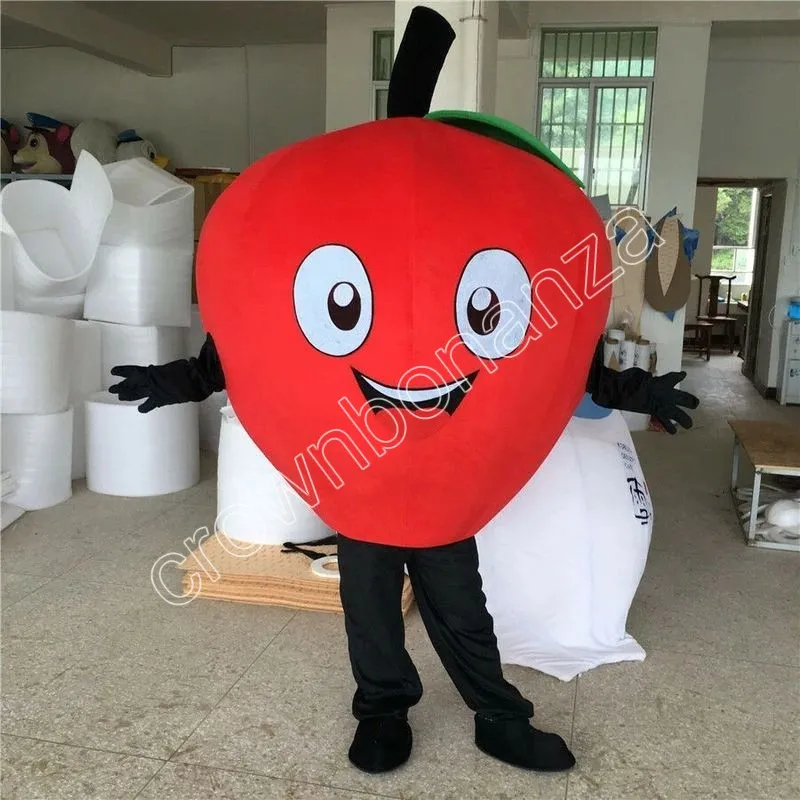 Performans Friuts Apple Maskot Kostümleri Karikatür Yetişkin Hayvan Teması için Fantezi Takım Maskote Karnaval Kostümü Cadılar Bayramı Süslü Elbise