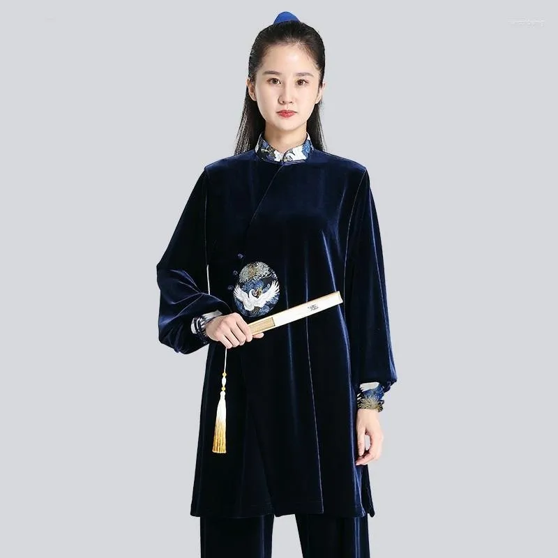 Ethnische Kleidung 2023 Tai Chi Uniform Damen Winter Taichi Uniformen Kung Fu Kampfkunst Wing Chun Anzug Traditionelle chinesische Kostüme 31750