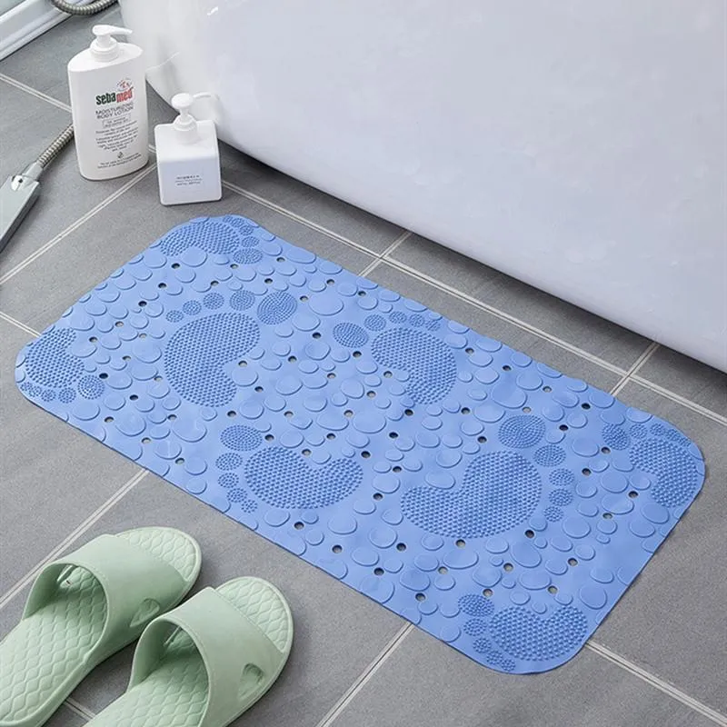 Mats 1pcs Auto-prime en silicone salle de bain tapis de bain artefact de massage du pied coussin semelle non glissée massage tampon de bas de bain