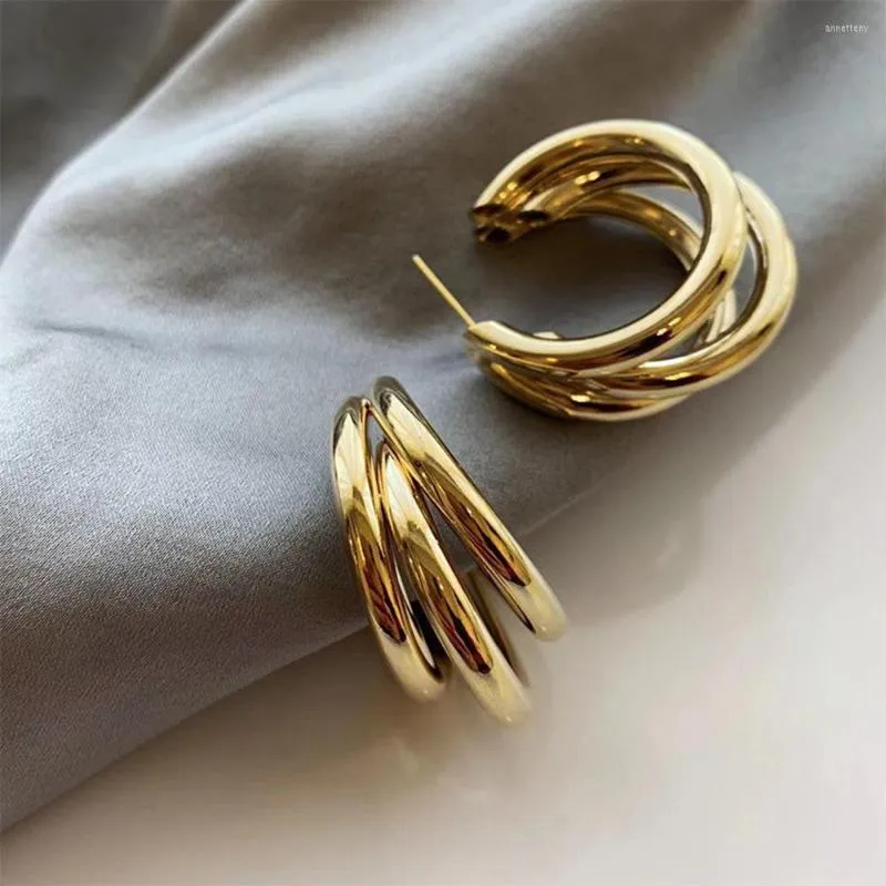 [Golden dew] 韓国☆18K Gold☆LikeAmovie 3 Earrings Nanis 18K Yellow Gold Smoky Quartz Earrings ON3-559_Brown