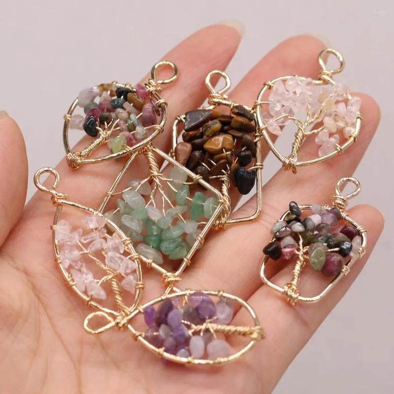 Pendant Necklaces Citrine Amethyst Clear Quartz Natural Stone Drop Heart Crafts DIY Jewelry Making Necklace Earring Accessories Gift Party