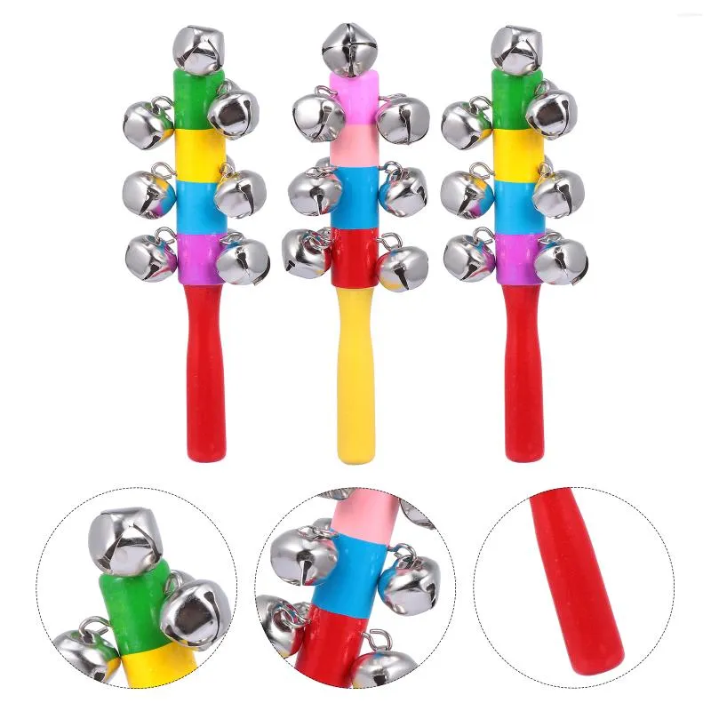 Party Decoration Handhållen Portable Creative Funny Handbell Toys Education Bells for Spädbarn