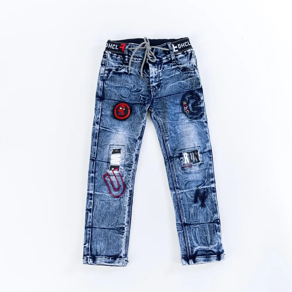 Jeans IENENS Autumn Boy's Clothes Kids Cowboy Pants Children Casual Denim Clothing Bottoms Trousers Baby Boy Stretch Jean 230612