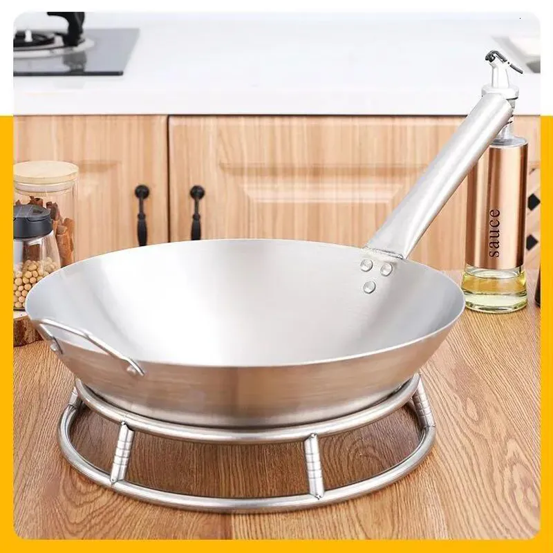 Stainless Steel Wok Ring Rack Wok Stand Pan Support Gas Hob Round