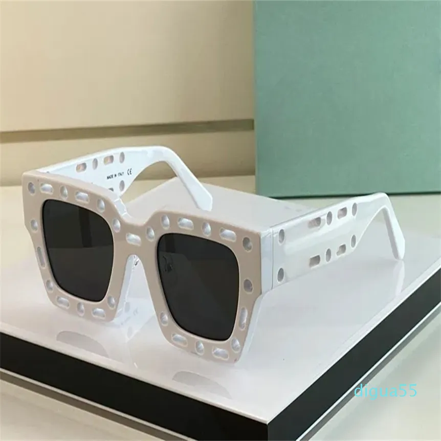 Edycja kolekcjonerska Off Okulary przeciwsłoneczne zagęszczenie designerskie okulary przeciwsłoneczne kobieta męska unisex oryginalne żółte czarne białe okulary białe okulary
