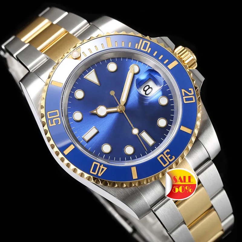 Moda luxo masculino superclone relógio 40mm relógio de pulso mecânico 904l aço safira espelho à prova dwaterproof água noite brilho função aaa 3235 movimento relógios alta qualidade