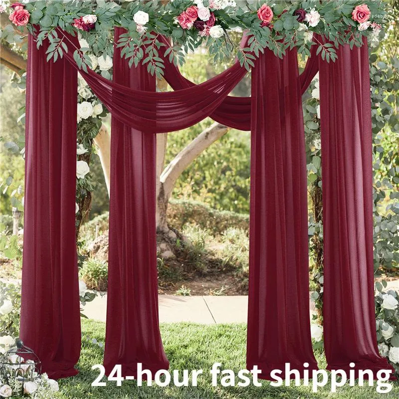 Chiffon Wedding Arch Draping Chiffon Fabric Party Decoration, 75x600CM  Sheer Backdrop Curtain For Ceiling Decor From Madebag, $34.02