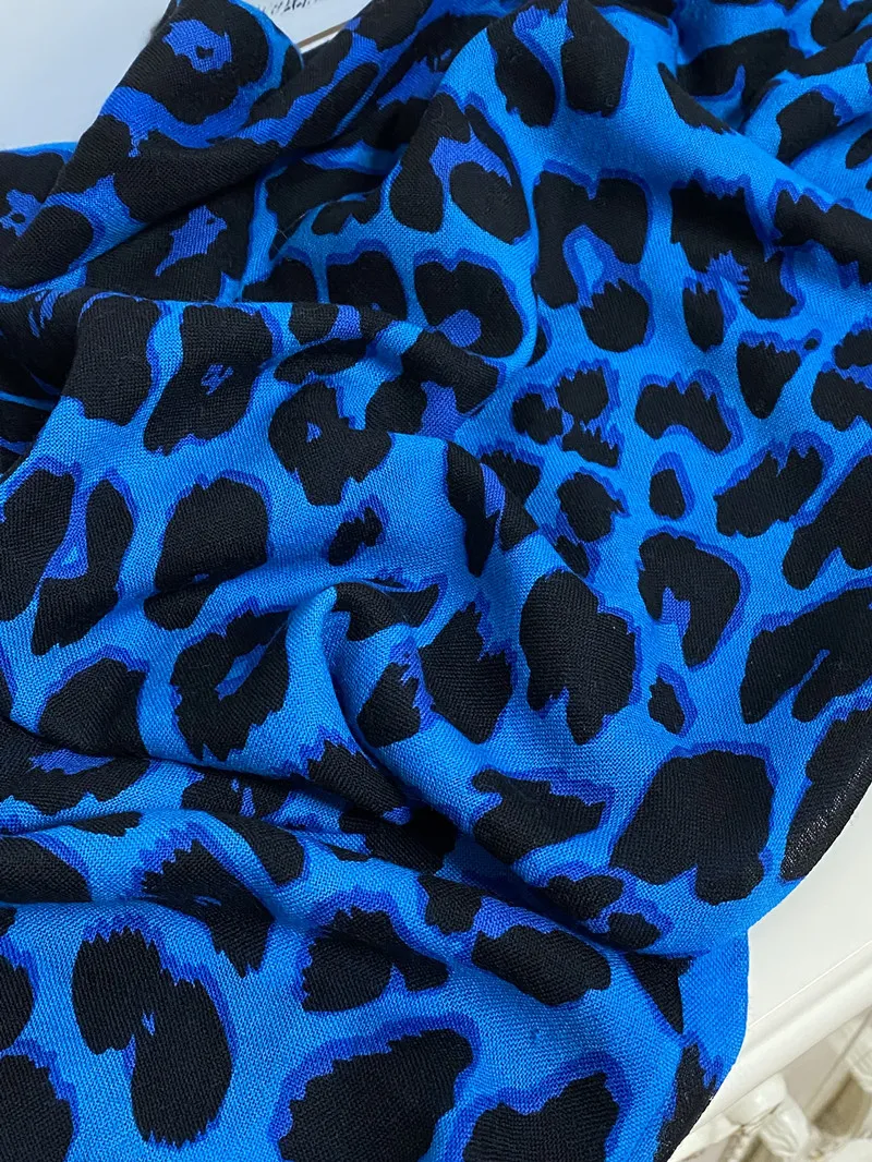 sciarpe lunghe da donna sciarpe pizzo cashmere materiale Stampa patchwork Grano leopardo taglia grande 210 cm - 70 cm