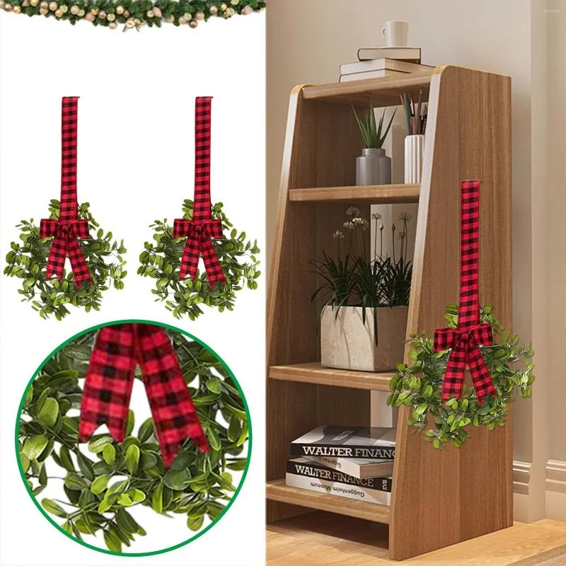 Dekorative Blumen Weihnachtsdekoration Kranz für Haustür Wandbehang Ornament Weihnachtsparty drinnen draußen Home Kränze #t2p