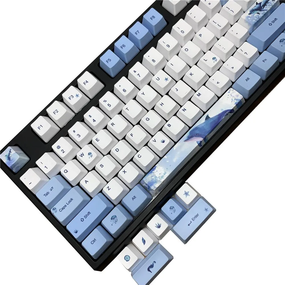 Combos baleine oem pbt keycaps complet set keycaps mécaniques keycaps pbt dyesublimation keycap gk61