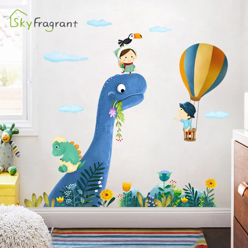 Cute Cartoon Wall Stickers - Dinosaur & Animal Decals for Kids Room ...