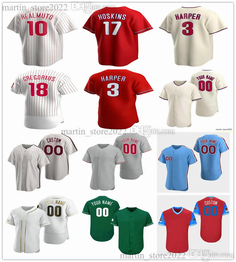 Maillots de baseball cousus 2023 20 Mike Schmidt 14 Pete Rose 19 Greg Luzinski 45 Tug McGraw 32 Steve Carlton 4 Scott Kingery Charlie Manuel Robin Roberts Darren Daulton