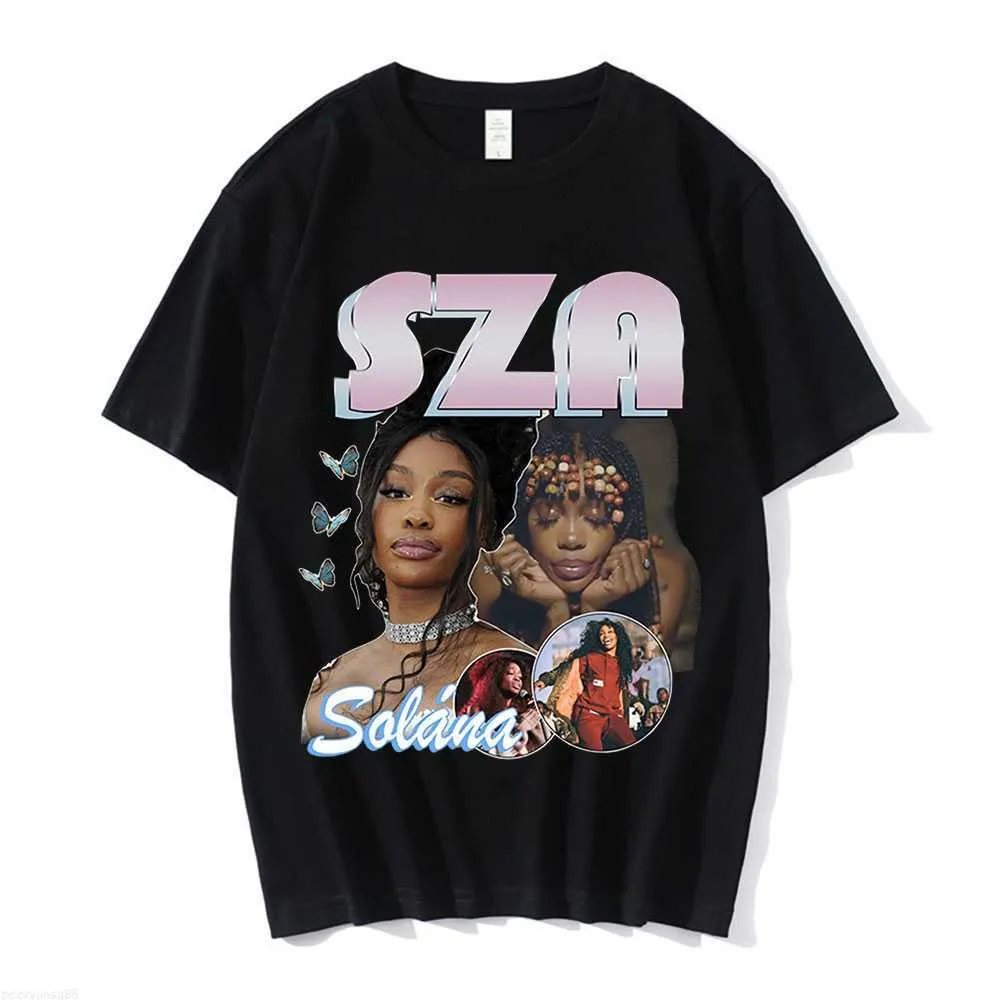 Men's Hoodies Sweatshirts 90s Rapper SZA Good Days Graphic Print T-shirt Vintage Punk T-shirts Oversize Men Hip Hop Harajuku Tee Shirt Streetwear Couples