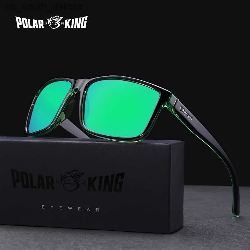 Polarking Brand New Polarized Sunglasses Transparent Frame Men Fashion Male Eyewear Sun Glasses Travel Fishing Oculos Shades L230523